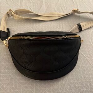 Universal Thread Black Crossbody Bag with Gold Accents